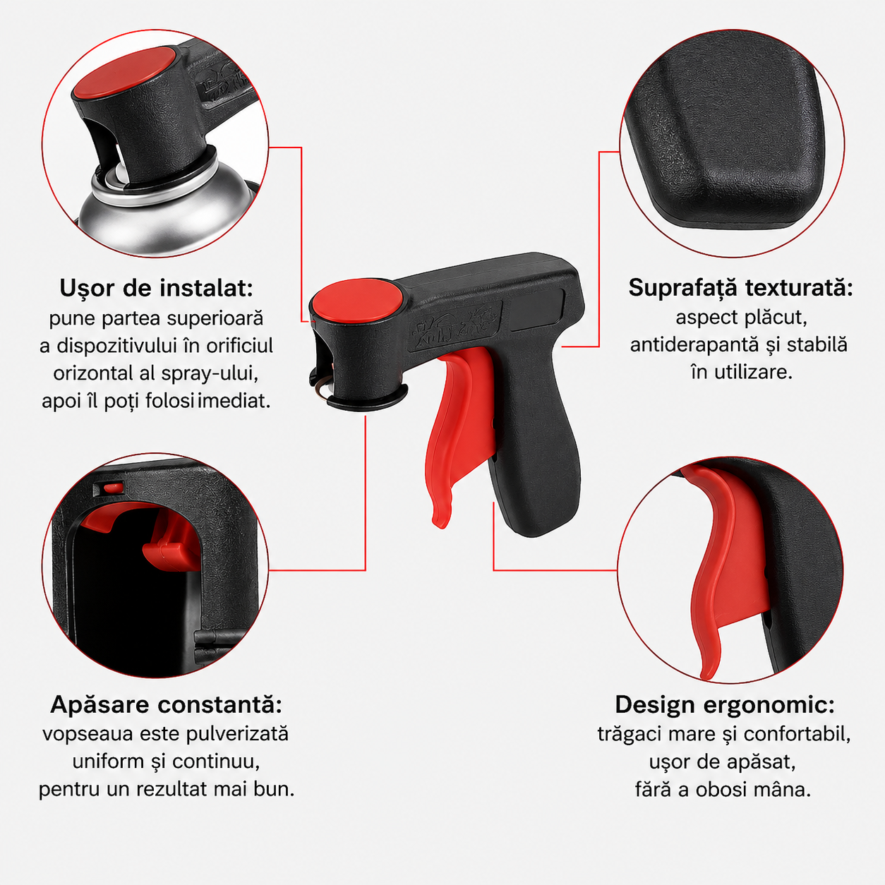 Pistol Universal pentru Tuburi Spray