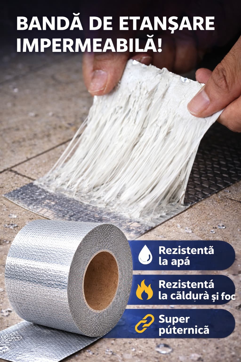 Bandă de Etanșare Impermeabilă – Reparații Rapide Fără Costuri Mari (1+1 GRATIS)